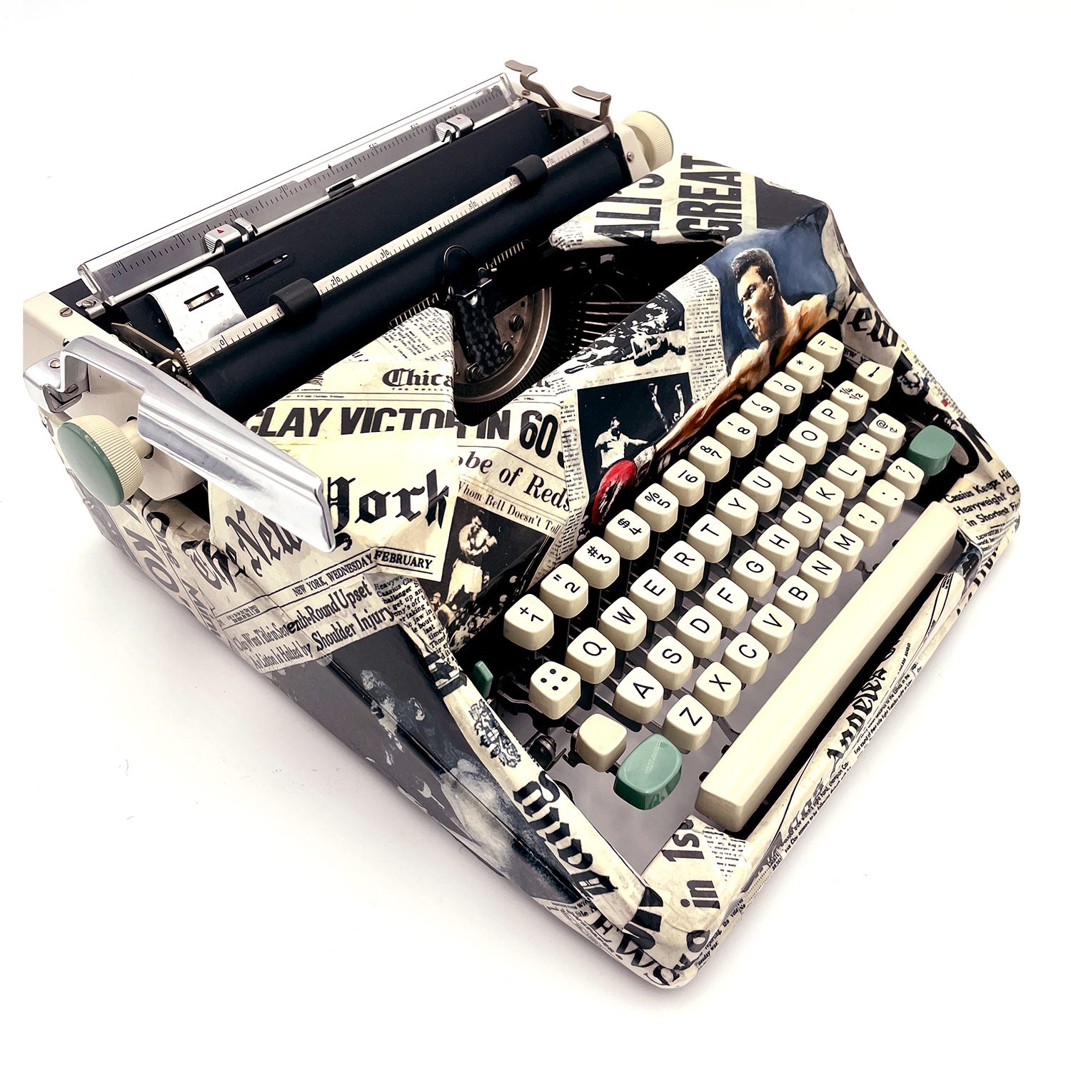 Muhammad Ali Custom Painted Typewriter