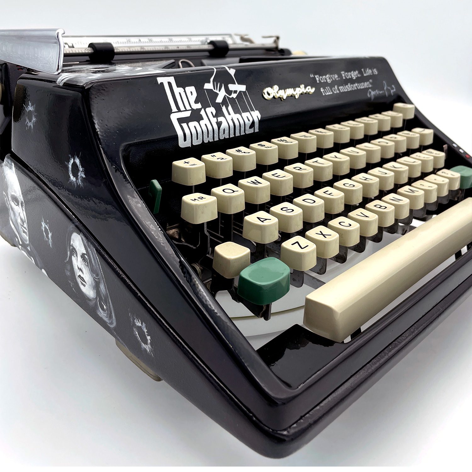 The Godfather Custom Painted Typewriter