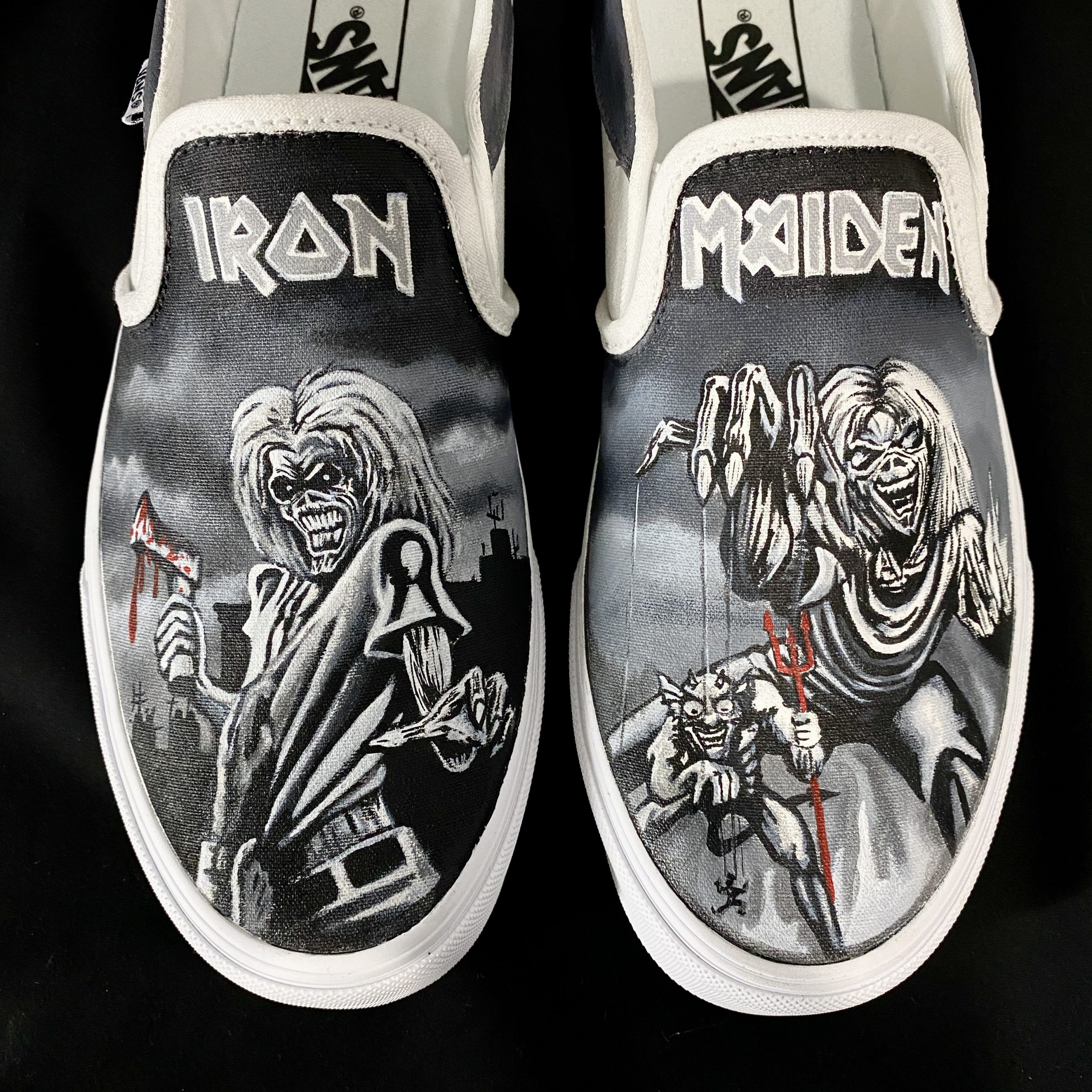 Iron Maiden Custom Painted Shoes